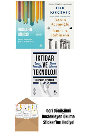 Daron Acemoğlu 3 Kitap Set + Okuma Sticker'ları