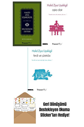 Halid Ziya Uşaklıgil 3 Kitap Seti + Okuma Sticker'ları