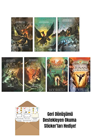 Percy Jackson Ve Olimposlular 7 Kitap + Okuma Sticker'ları