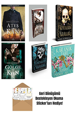 Kerri Maniscalco 6 Kitap Seti + Okuma Sticker'ları