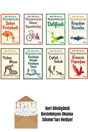 Jose Mauro De Vasconcelos 8 Kitap Set + Okuma Sticker'ları