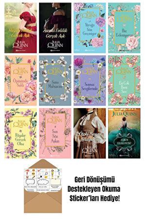 Julia Quinn 12 Kitap Seti + Okuma Sticker'ları