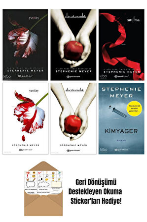 Stephenie Meyer 6 Kitap Seti + Okuma Sticker'ları