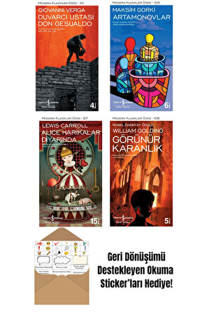 İş Bankası Klasikleri 4 Kitap Set + Okuma Sticker'ları