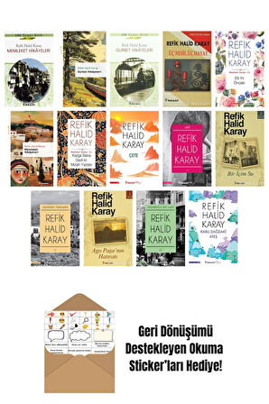 Refik Halid Karay 14 Kitap Seti + Okuma Sticker'ları