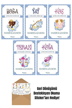 Hande Kazanova 5 Kitap Seti + Okuma Sticker'ları