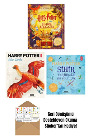Harry Potter Sihirli Almanak + Sihir Tarihi + Sihir Tarihinde Bir Yolculuk + Okuma Sticker'ları
