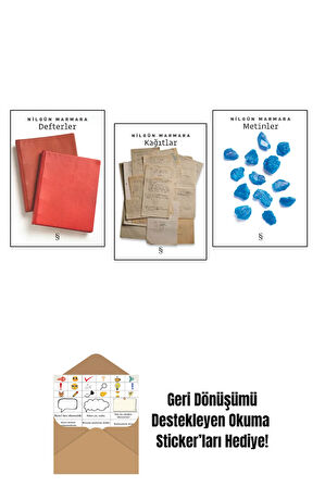 Nilgün Marmara - Defterler - Kağıtlar - Metinler + Okuma Sticker'ları