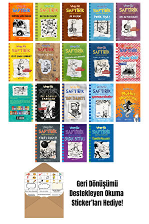 Jeff Kinney 18 Kitap Seti + Okuma Sticker'ları