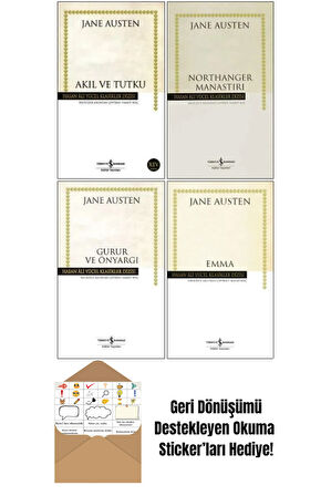 Jane Austen 4 Kitap Set + Okuma Sticker'ları