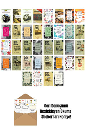 Refik Halid Karay 36 Kitap Seti + Okuma Sticker'ları