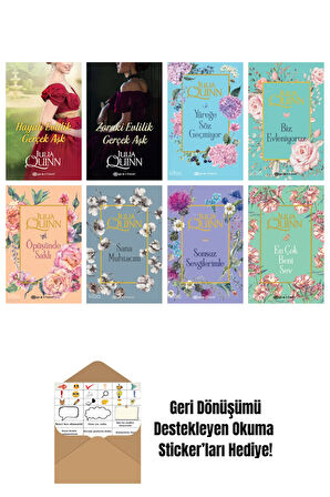 Julia Quinn 8 Kitap Seti + Okuma Sticker'ları
