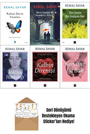 Kemal Sayar 6 Kitap Set Kendine İyi Bak Kalbin Direnişi + Okuma Sticker'ları