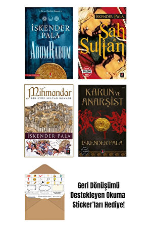 Abum Rabum - Şah Ve Sultan - Mihmandar - Karun Ve Anarşist (4 Kitap Set) + Okuma Sticker'ları