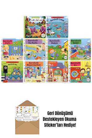 Hareketli Kitaplar 10'lu Set + Okuma Sticker'ları