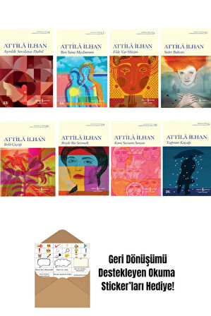 8 Kitap Set - Attila İlhan + Okuma Sticker'ları