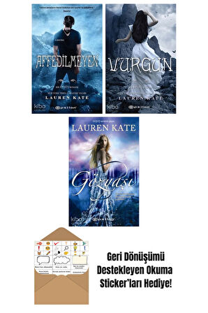 Lauren Kate 3 Kitap Seti + Okuma Sticker'ları