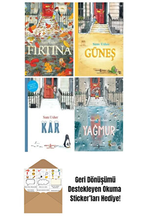 Resimli Hikaye Kitapları 4 Kitap Set + Okuma Sticker'ları