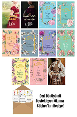 Julia Quinn 11 Kitap Seti + Okuma Sticker'ları
