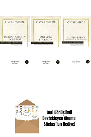 Oscar Wilde 3 Kitap Set + Okuma Sticker'ları