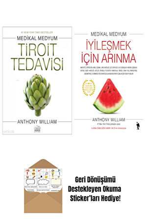 Anthony William 2 Kitap Seti + Okuma Sticker'ları