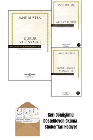 Jane Austen 3 Kitap Set + Okuma Sticker'ları