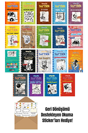 Jeff Kinney 19 Kitap Seti + Okuma Sticker'ları
