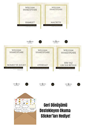 William Shakespeare 5 Kitap Set + Okuma Sticker'ları
