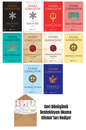 Diana Gabaldon 10 Kitap Seti + Okuma Sticker'ları