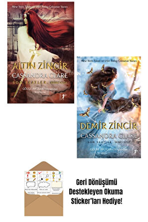 Son Saatler Serisi 2 Kitap Set - Altın Zincir - Demir Zincir + Okuma Sticker'ları