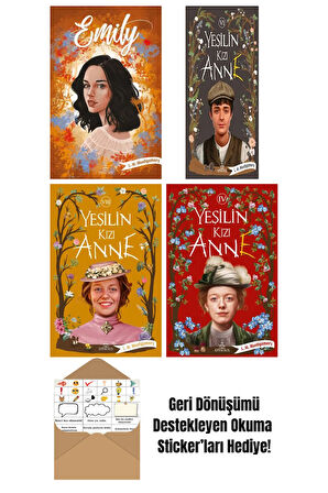 L. M. Montgomery 4 Kitap Seti + Okuma Sticker'ları