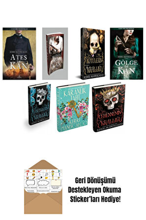 Kerri Maniscalco 7 Kitap Seti + Okuma Sticker'ları