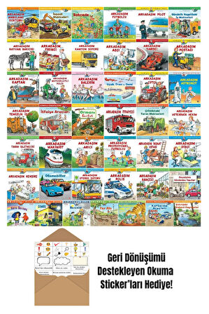 Dünyayı Öğreniyorum Serisi Meslekler 41 Kitap Set + Okuma Sticker'ları