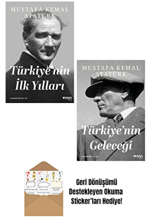 Türkiye'nin İlk Yılları + Türkiye'nin Geleceği 2 Kitap Set + Okuma Sticker'ları