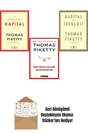 Thomas Piketty 3 Kitap Set + Okuma Sticker'ları