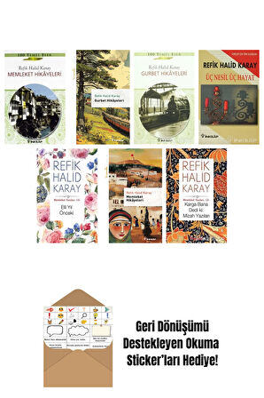 Refik Halid Karay 7 Kitap Seti + Okuma Sticker'ları