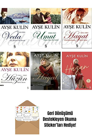 Veda - Umut - Hayat - Hüzün - Hayal - Hazan / 6 Kitap Set + Okuma Sticker'ları