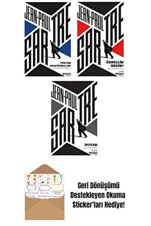 Jean-paul Sartre 3 Kitap Set + Okuma Sticker'ları
