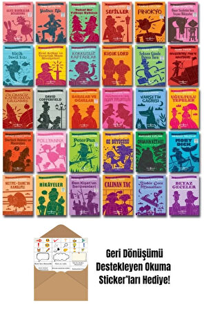 Dünya Çocuk Klasikleri Yüz Temel Eser 30 Kitap + Okuma Sticker'ları