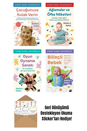 Aletha Solter Çocuk Eğitimi Seti 4 Kitap + Okuma Sticker'ları