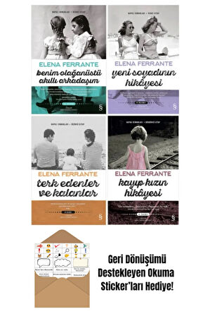 Napoli Romanları Serisi 4 Kitap Set / Elena Ferrante + Okuma Sticker'ları