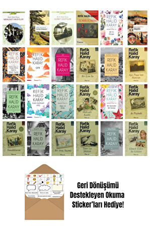 Refik Halid Karay 24 Kitap Seti + Okuma Sticker'ları