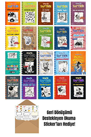 Jeff Kinney 20 Kitap Seti + Okuma Sticker'ları