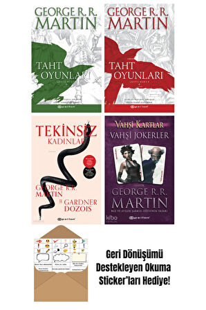 George R. R. Martin 4 Kitap Seti + Okuma Sticker'ları