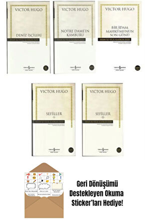 Vİctor Hugo Kitapları (5 Kitap Set) + Okuma Sticker'ları