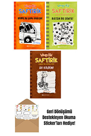 Jeff Kinney 3 Kitap Seti + Okuma Sticker'ları