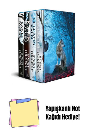 SET- KIRMIZI BAŞLIKLI KIZ SERİSİ (4 KİTAP), CİLTLİ + Yapışkanlı Not Kağıdı