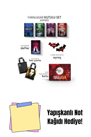 SET- YARALASAR (4 KİTAPLIK HEDİYELİ), CİLTSİZ + Yapışkanlı Not Kağıdı