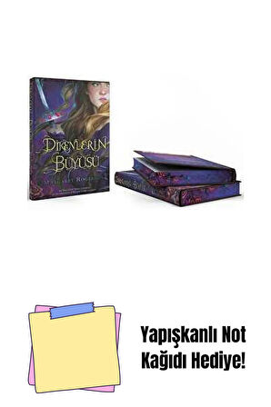 YAN BOYAMALI ÖZEL BASKI- DİKENLERİN BÜYÜSÜ, CİLTLİ + Yapışkanlı Not Kağıdı