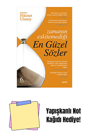 Zamanın Eskitemediği En Güzel Sözler + Yapışkanlı Not Kağıdı